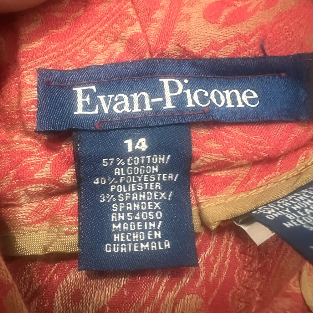 Evan Picone Red Wide Leg Pants / Plus Size XL - Picture 9 of 9